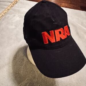 NRA National Rifle Association Ball Cap Hat Adjustable Baseball Black & Red